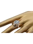 Zirkonia původní vinobraní 14k produkt s růžovým zlatým kroužkem vinobraní Vrc043r stylu